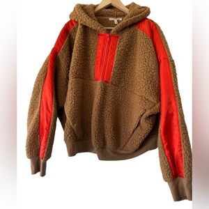 Express One Eleven Sherpa Pullover Hoodie